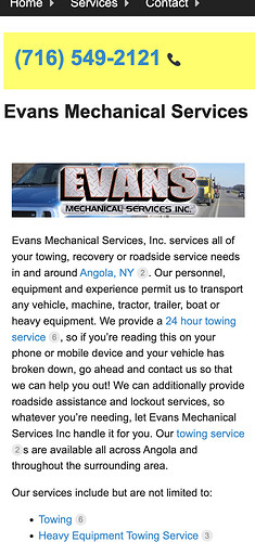 Evans Mechanical after the facelift.