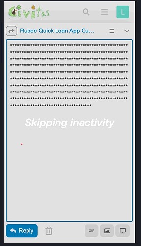 "Skipping inactivity"